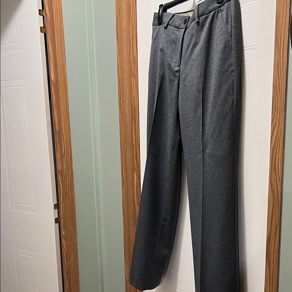 Women’s grey flannel dress slacks. Dry clean only